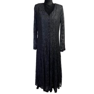 Vintage CW Rose Sheer Lace Dress